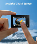Touch screen of Brave 4 Pro Action Camera Bundle With Waterproof Floating Grip And Accessory Kit Gear Up For 4K30 Video And 20MP Photos