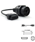 20 Pin To 16 Pin OBD2 Adapter For BMW Diagnostic Tools showing both connectors and pin configuration diagram