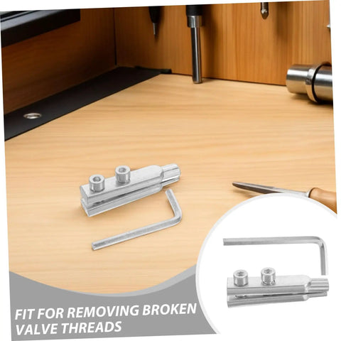 2pcs Broken Valve Screw Extractor Kit For Damaged Bolts And Stripped Screws Easy Pipe Thread Remover Tool Set To Hit The Spot And Fix Messy Pipes Fast, silver metal