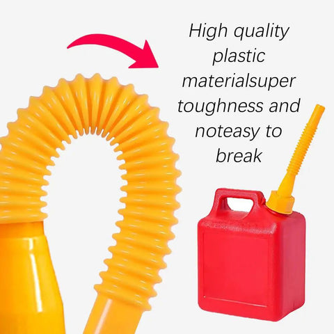 Gas Can Spout Replacement No Spill Design Flexible Nozzle Fits Most 1 To 10 Gallon Tanks Easy Pour For Cars Trucks Lawn Mowers Motorcycles And More Vent Cap Included shown with red fuel can.