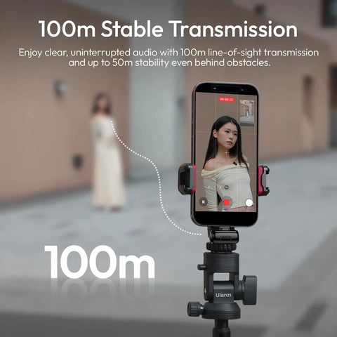 Ultra Lightweight Mini Wireless Lavalier Microphone For iPhone Type C Plug And Play 48kHz 24 Bit Studio Sound Used at 100m Distance