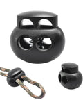 25 Pack Spring Cord Locks End Stops For Drawstrings And Shoelaces Two Hole Round Plastic Toggles With Rock Solid Grip