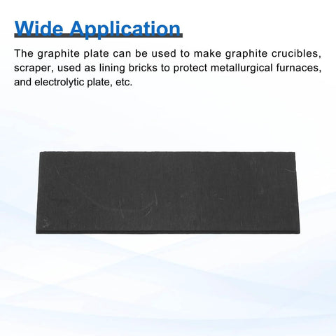 Rectangle Graphite Block Ingot, High Purity Graphite Electrode Plate Sheet for Precision Melting, 50x20x1mm, front view