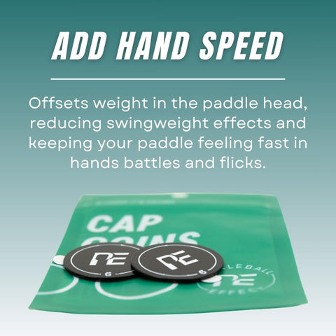 Weighted Paddle Counterbalance Cap Coins For Pickleball, Boost Hand Speed And Net Maneuverability, Stabilize Head-Heavy Feel, Add Stable Power Without Sacrificing Control At The Kitchen Line
