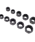 Heavy Duty 10-Piece Impact Nut Remover Set With Storage Box For Stripped Bolts Grab Broken Screws Super Tough No 45 Steel Short Extractor Kit; 3/8in