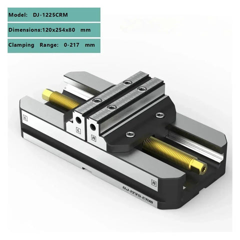 Heavy Duty Self Centering Milling Vise For Cnc And Machine Tables Featuring Rock Solid Grip Easy Jaw Swap, 120x254x80 mm