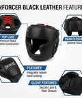 Pro Boxing Gloves And Headgear Set Featuring 16 Oz Heavy Duty Padding In Red And Black Goated Training Gear for optimal vision and cooling.