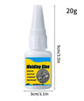 Heavy Duty Eyeglasses Repair Glue For Busted Frames 20g bottle, quick dry formula for securing spectacle rims.