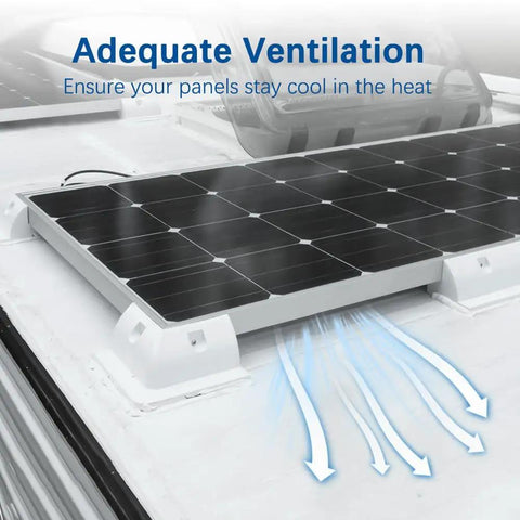 Solar Panel Mounting Bracket Kit, No Drill Corner Brackets, UV Resistant, 2 Pack, Perfect For RV, Truck, Camper, And Boat, Easy Silicone Bond Installation, Weatherproof, Durable, Flexible Mounting Solution