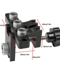 Heavy-Duty Doweling Jig Drill Kit With Adjustable Depth Locator And Three Pro Bits For Slick Woodworking Jobs and precise drilling guide.