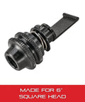Close-up of a lock bolt assembly for 6 inch combination square head with Starrett compatibility, showing secure locking component.