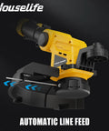 3 In 1 Cordless String Trimmer Tool Only, 12 Inch Auto Feed Weed Eater, Lightweight Electric Weed Wacker And Edger For Lawn And Garden, Compatible With 20V Max Batteries, Battery Not Included, Ideal For Yard Work demonstrating automatic line feed mechanism