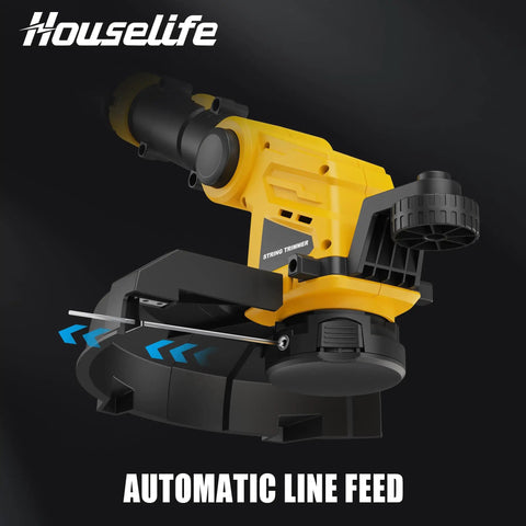 3 In 1 Cordless String Trimmer Tool Only, 12 Inch Auto Feed Weed Eater, Lightweight Electric Weed Wacker And Edger For Lawn And Garden, Compatible With 20V Max Batteries, Battery Not Included, Ideal For Yard Work demonstrating automatic line feed mechanism