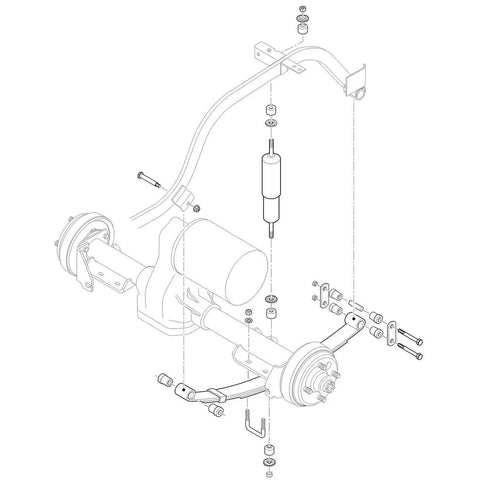 Heavy Duty Golf Cart Rear Leaf Spring Kit With Complete Bushings And Sleeves For Ezgo Txt Gas Electric Carts 1995 2013 detailed diagram of components