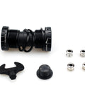 Ride Ready Aluminum 170mm Crank Arm Set 104 BCD With 38T Single Chainring And Bottom Bracket Kit components displayed