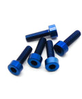 Five Pack M3 Socket Head Titanium Hex Screws 3Mm Titanium Alloy TC4 M3x10mm Blue Anodized Fasteners For RC Drones 3D Printing And DIY Projects For Builders And Hobbyists