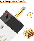 Manual Push-Pull 3-Way Valve With Hand Lever, 2 Position, 1/4 Inch NPT Pneumatic Control, showing gold-plated actuator