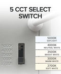 5 CCT Select Switch on Square Ultra Thin Canless 4 Inch Recessed LED Downlights, 12 Pack, 750 Lumen, 2700K To 5000K, Dimmable
