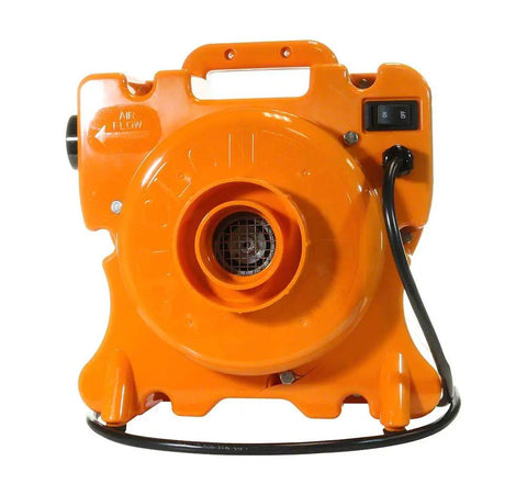 Front view of 3 HP Pro Grade Cyclone Pool Line Blower And Vinyl Liner Vacuum For Pool Install And Winterizing, 120V Motor, orange design