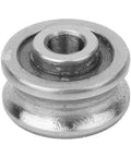 Close-up of U-groove SG15 track guide bearing, 5 x 17 x 8 mm, single row, steel