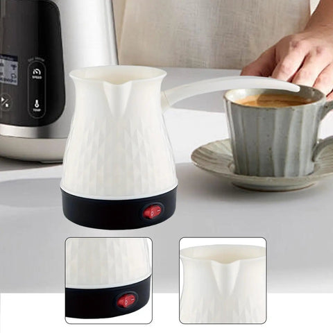 Portable 500ml Turkish Style Coffee Pot Water Kettle With 600W Fast Heating And Easy Clean Design For Home Use Cafe Kitchen Restaurant And Travel Grab-And-Go