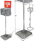 Freestanding Lottery Box On A 40 Inch Pedestal With Lock And Key 11 Inch Wide Box With Sign Holder And 57 And Three Quarters Inches Tall