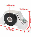 Built Tough Silver Billet Engine Torque Mount Bracket Kit For Honda Civic EG EK B Series D Series 1992 To 2000 CNC Machined 6061 T6 Aluminum with measurements.