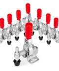 Rock Solid 8 Pack Toggle Clamp Set With 200 Lb Holding Capacity showing heavy duty quick release clamps with antislip rubber tips