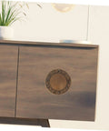 Cabinet with dope copper zodiac design backplate for wooden boxes antique style with Chinese classical flair.