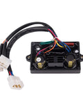 Top Notch 5KW Welding Generator AVRM Control Panel Stabilizer Kit showing black regulator unit with colorful wiring for voltage stabilization.