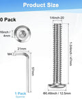 Sweet 10 Pack Flat Head Socket Cap Screws 1/4-20 X 1-3/4 Inch Hardcore 304 Stainless Steel Hex Drive Fastener Kit Includes Hex Key Totally Rad For Machine Furniture Automotive Marine Projects Full Thread UNC Hexagon Bolts Ready Now, size chart with hex key