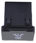 Heavy Duty Inverter Power Outlet Plug That Just Slides Right Into Your Console For A No Sweat Upgrade On Your Daily Grind Or Road Trip Setup Compatible With Chrysler Pacifica Dodge Durango Jeep Grand Cherokee Ram 1500 - black inverter outlet plug with 115V AC and 150W label