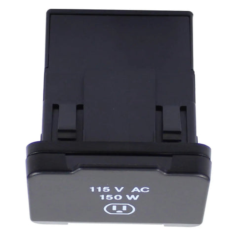 Heavy Duty Inverter Power Outlet Plug That Just Slides Right Into Your Console For A No Sweat Upgrade On Your Daily Grind Or Road Trip Setup Compatible With Chrysler Pacifica Dodge Durango Jeep Grand Cherokee Ram 1500 - black inverter outlet plug with 115V AC and 150W label
