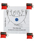 CPR Face Shield Keychain Mask With One Way Valve Portable First Aid Kit Essentials Red Nylon Pouch Ultra Compact 1.96 Inch Pocket Size