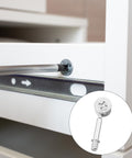 25 Sets Furniture Cam Lock Fasteners And Connecting Dowels 50 Pieces in use on cabinet drawer assembly