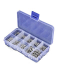 Stainless Steel Wood Screws And Hex Set Screws Kit 400 Pieces with organized storage case and partitioned compartments