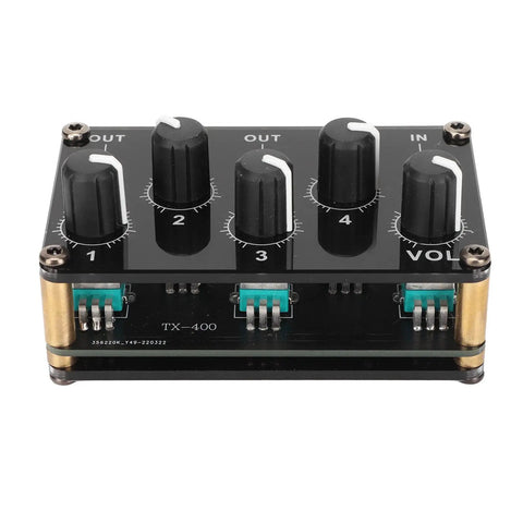 Compact 4 Channel Stereo Mixer For Home Studio Use Passive Live Console with 4 stereo inputs and 1 output