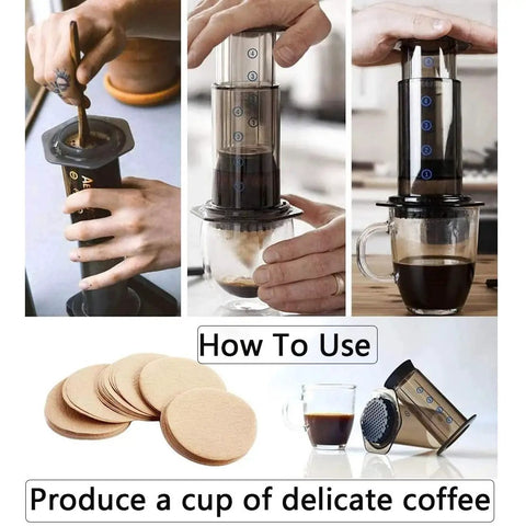Unbleached Round Coffee Filter Papers 800 Count Replacement Packs Compatible With Aeropress Coffee Makers And Espresso Machines Disposable Coffee Tea Filters