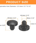 Silicone Hole Plugs 2.5 To 3mm Round Snap In Locking Hole Stoppers Waterproof For Metal Tubes Product Size Diagram