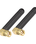 Mini Dual Band WiFi Antenna 2.4GHz 5GHz 5.8GHz MIMO RP-SMA Male Right Angle 2 Pack for FPV Bluetooth USB Adapter PCIe Card