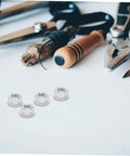 Check Out This Sosoport 15 Piece Chainsaw Guide Bar Nut Kit And Rivnut Tool For Serious Maintenance Jobs Plus Easy Installation For Secure Bar Stability On Any Cutting Task. Silver nuts on white surface