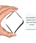 Hand holding Metal Internal Flex Frames For Purses And Coin Bags 20 Pcs 90mm 3.5In Hinges With Spring Clips Dope Alloy DIY Sewing Purse Making Kit.