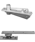 Center Hung Pivot Door Hinge Set For Interior Or Exterior Doors Up To 3 Ft 8 In Wide By 8 Ft 6 In High Model 370 in Satin Chrome
