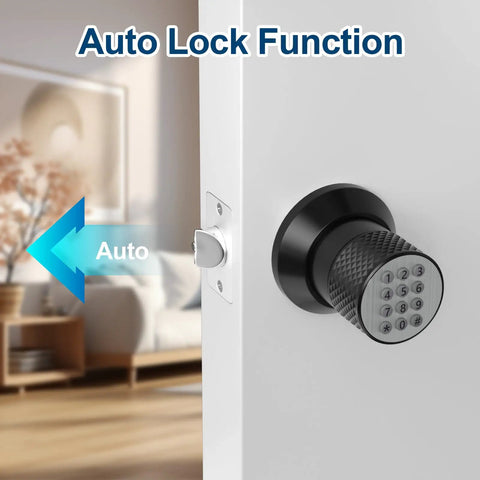 Keyless Entry Digital Door Lock With Keypad For Bedroom Home Office No Key Hassle Easy Install Auto Lock Anti Slip Handle