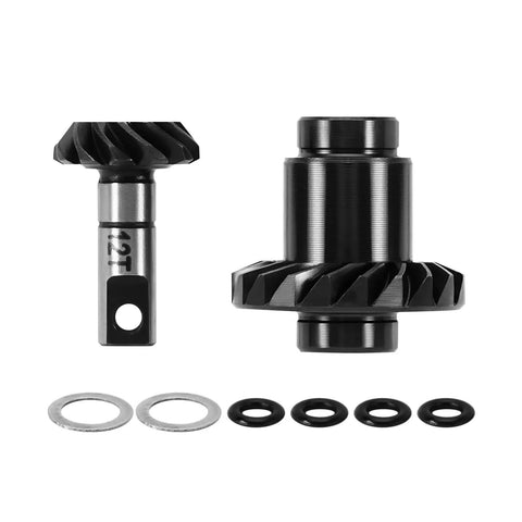 Steel Alloy Helical Axle Overdrive Gear Set for 1 by 18 RC Crawlers Compatible with Redcat Ascent 18 Series, 12T and 20T gears shown