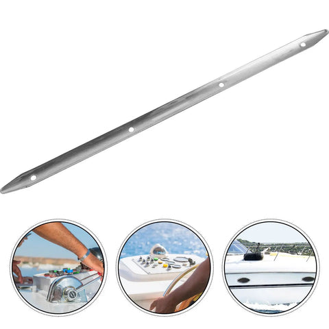 Heavy Duty Stainless Steel Rub Rail For Yacht Hull Protection And Dock Edge Guard, silver marine bumper strip for easy docking.