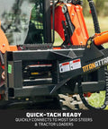 Skid Steer Fronthoe Attachment With 14 Inch Bucket And Bolt On Backhoe Thumb For Universal Quick Attach on Bobcat loader