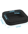 12 Pack Felt Furniture Coasters Caster Cups For Hardwood Floors Non Slip Pads That Keep Your Stuff From Sliding And Scratches, Felt Bottom Pads For Chairs Desks Beds And Fridges, 2.6 By 1.8 Inches, Black shown in side view