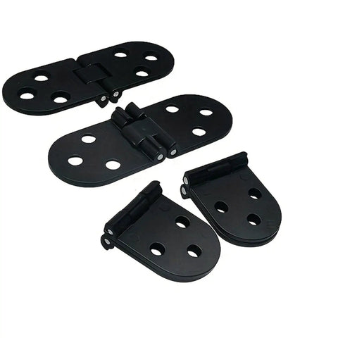 Two Pack 180 Degree Foldable Flap Hinges For Cabinets And Tables With Screw On Mount, Quiet Soft Close Damping, Smooth Self Closing Action