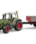 Fendt Vario 211 Tractor With Front Loader And Tipping Trailer Steerable Off Road Front Axle Rugged Tread Tires Kid Friendly Farm Toy
